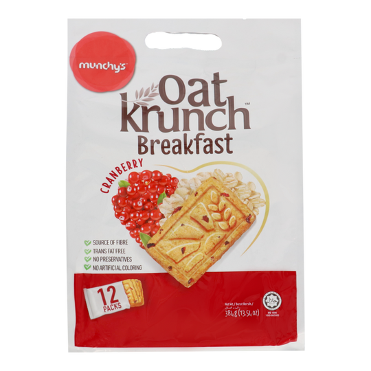 MUNCHYS OATKRUNCH BREAKFAST CRANBERRY 384G